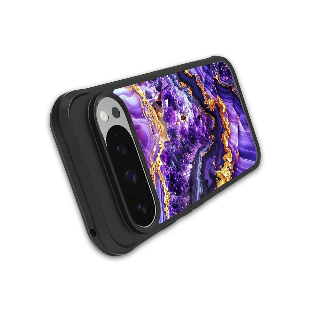 Purple Majesty stylish phone case for google pixel 9 pro | glossy glass and slim fit