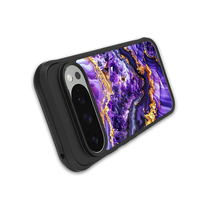 Purple Majesty stylish phone case for google pixel 9 pro xl | glossy glass and slim fit