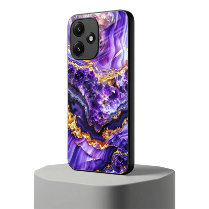 Purple Majesty redmi 12 5g mobile cover | shockproof glass phone case