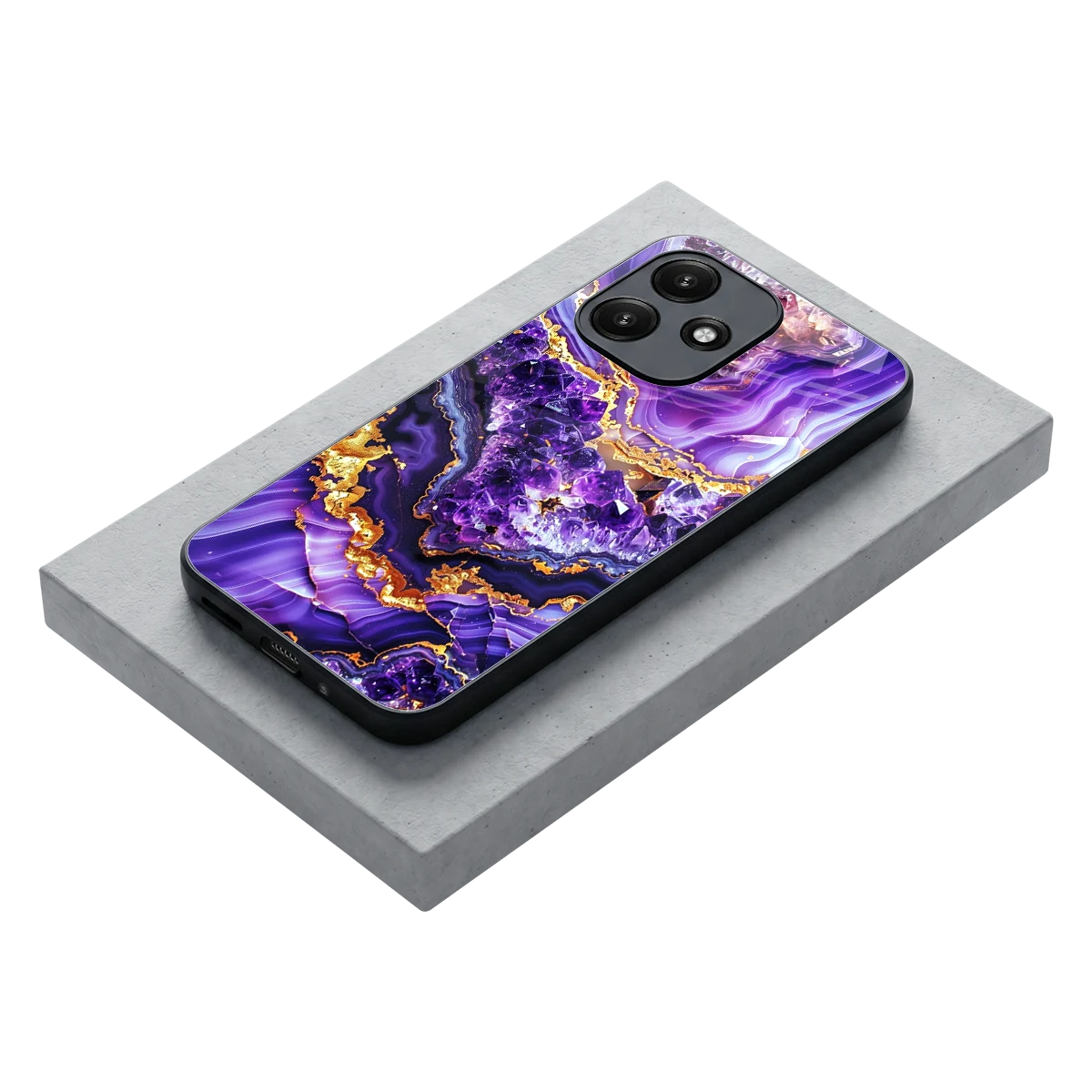 Purple Majesty stylish phone case for redmi 12 5g | glossy glass and slim fit