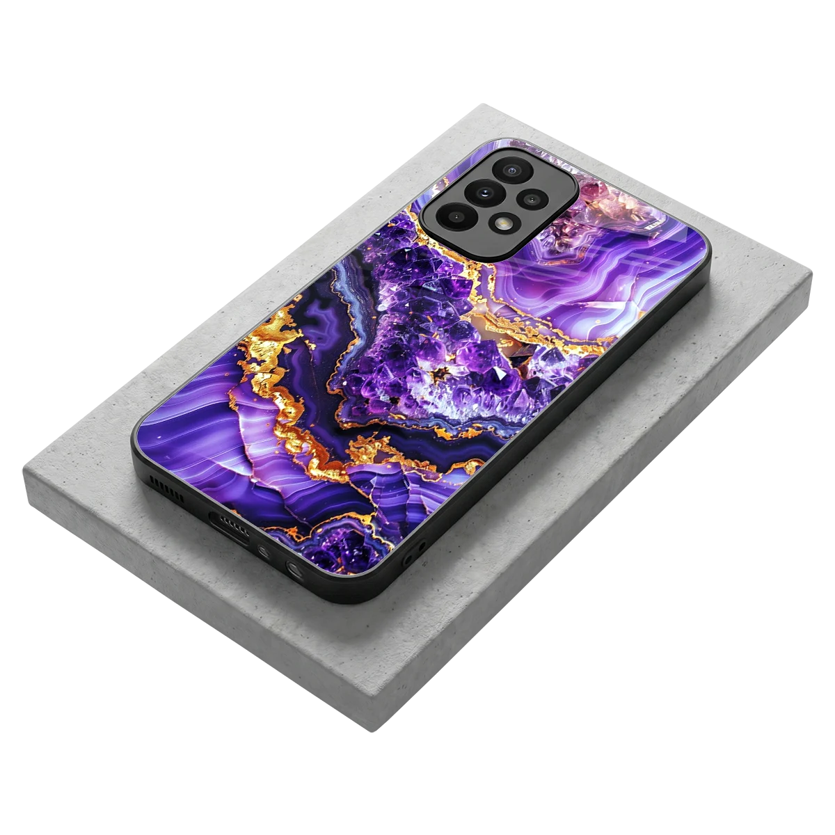 Purple Majesty stylish phone case for samsung galaxy a23 | glossy glass and slim fit