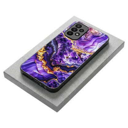 Purple Majesty stylish phone case for samsung galaxy a23 | glossy glass and slim fit
