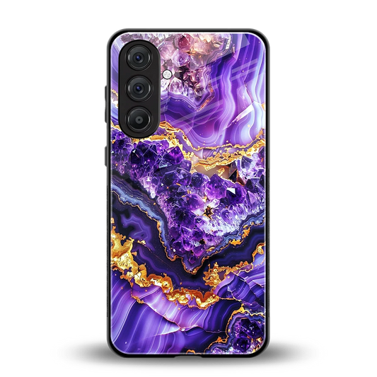 Purple Majesty back phone cover | glass case for samsung galaxy m36 5g