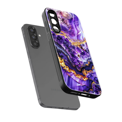 Purple Majesty sleek samsung galaxy a36 5g cover with tempered glass back and TPU edges