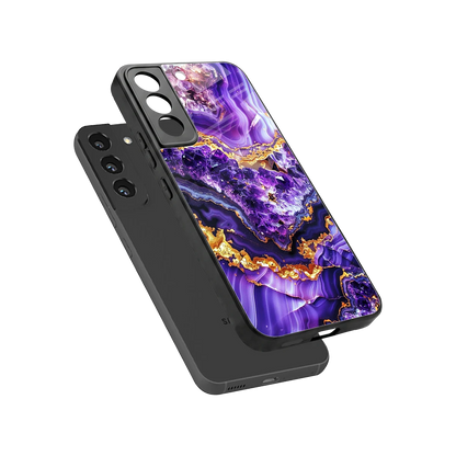 Purple Majesty sleek samsung galaxy s22 cover with tempered glass back and TPU edges