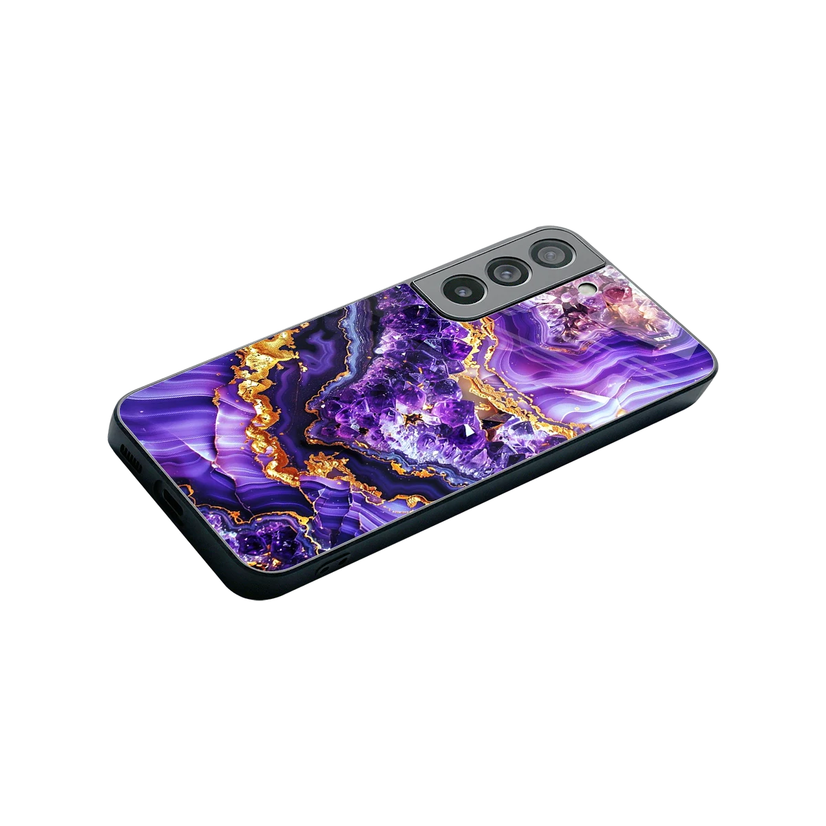 Purple Majesty stylish phone case for samsung galaxy s22 | glossy glass and slim fit