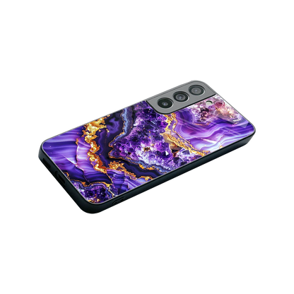 Purple Majesty stylish phone case for samsung galaxy s22 | glossy glass and slim fit