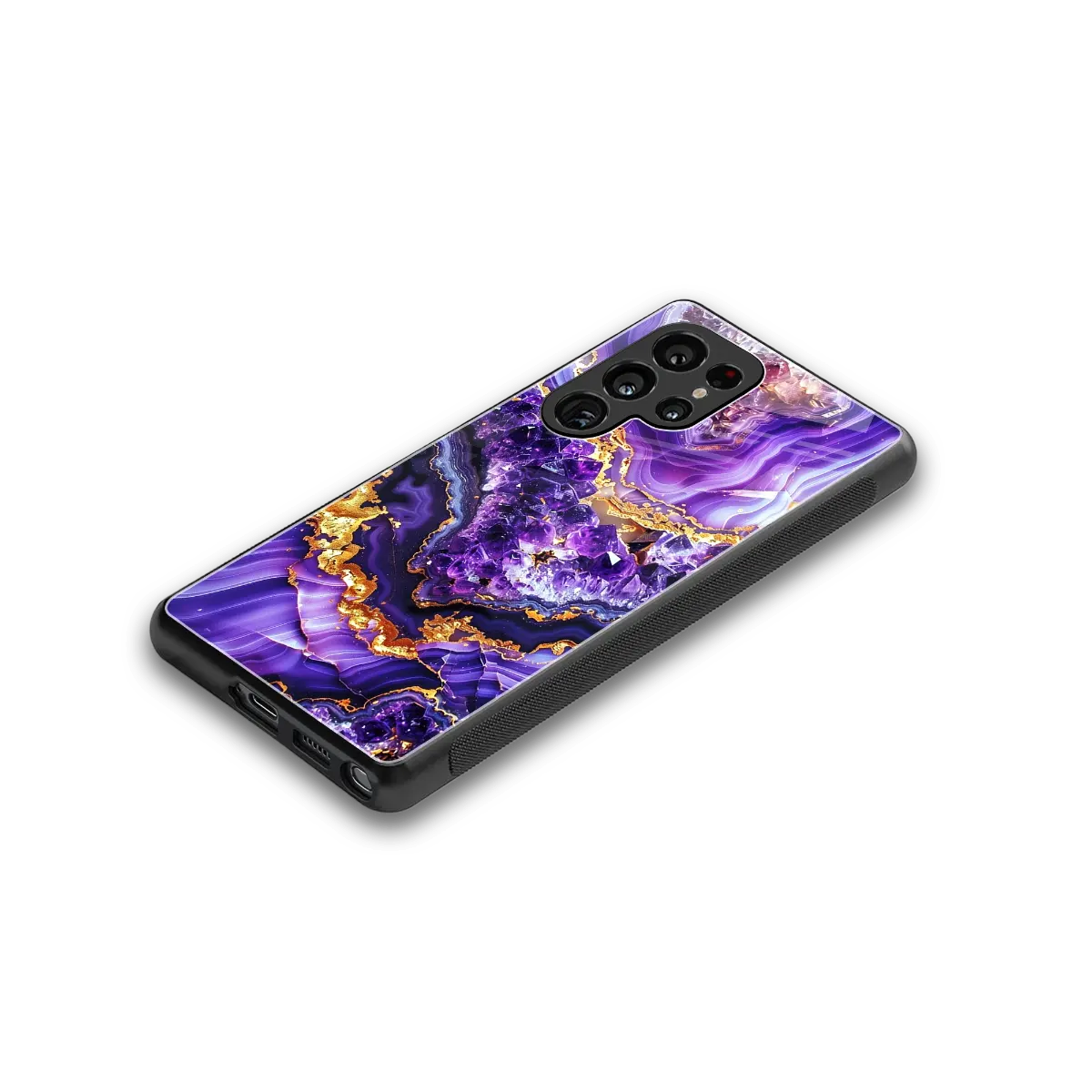 Purple Majesty stylish phone case for samsung galaxy s25 ultra | glossy glass and slim fit
