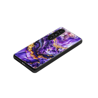 Purple Majesty stylish phone case for samsung galaxy s24 | glossy glass and slim fit