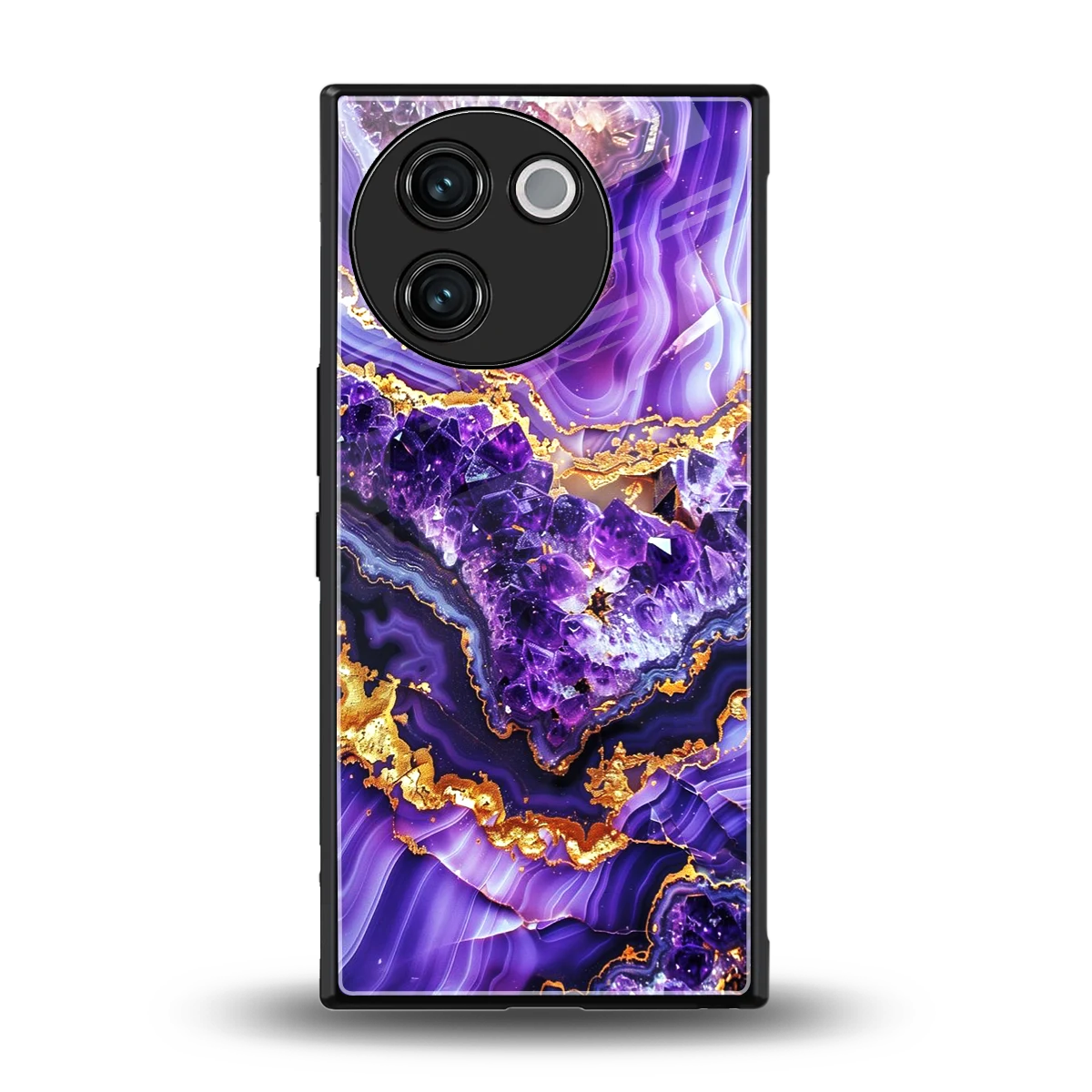 Purple Majesty back phone cover | glass case for vivo v30e