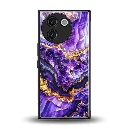Purple Majesty back phone cover | glass case for vivo v30e