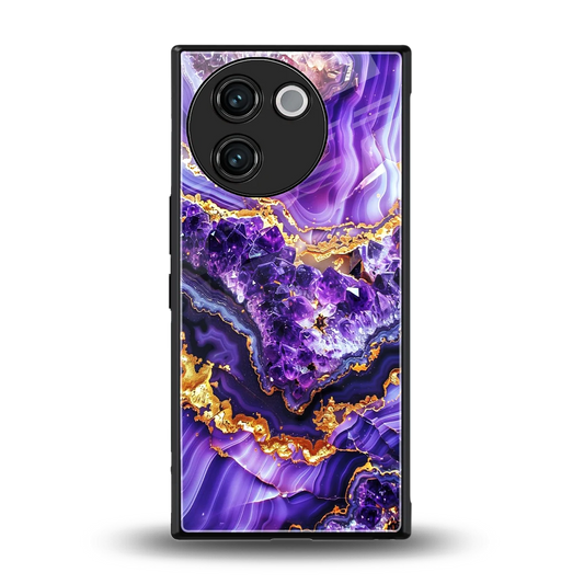 Purple Majesty back phone cover | glass case for vivo v30e