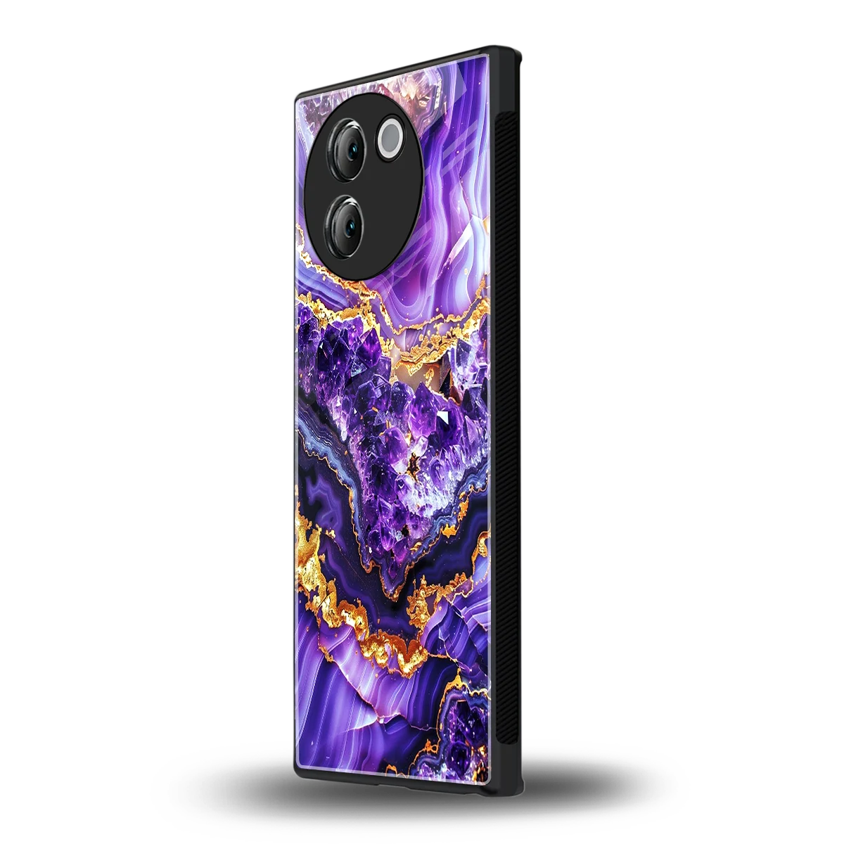 Purple Majesty vivo v30e mobile cover | shockproof glass phone case
