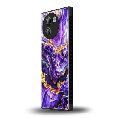 Purple Majesty vivo v30e mobile cover | shockproof glass phone case