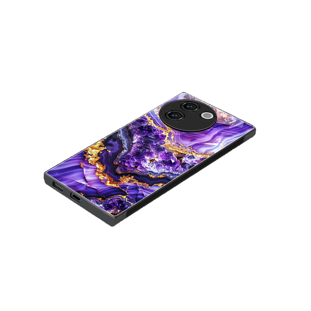 Purple Majesty stylish phone case for vivo v30e | glossy glass and slim fit