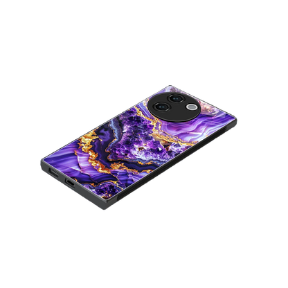 Purple Majesty stylish phone case for vivo v30e | glossy glass and slim fit