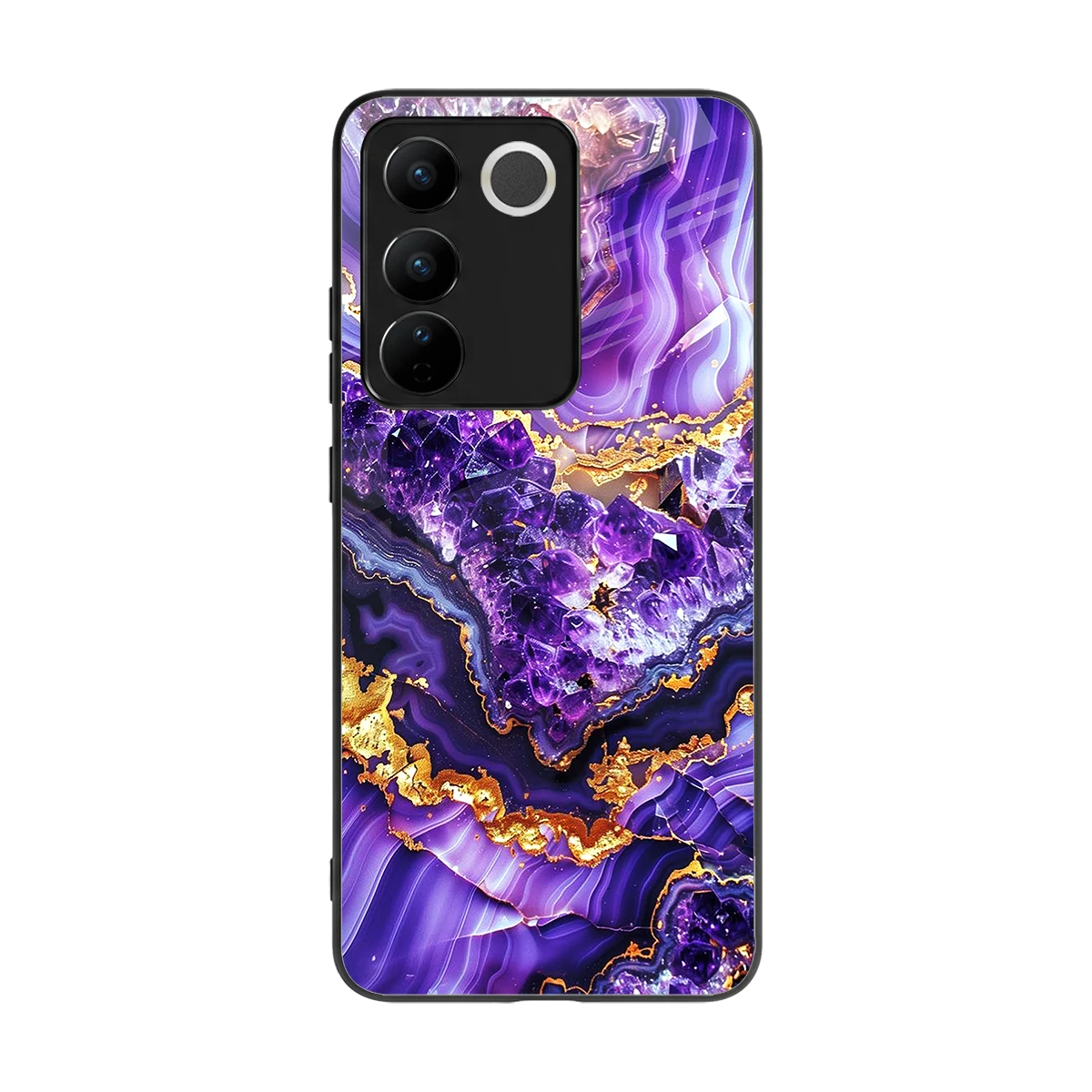 Purple Majesty back phone cover | glass case for vivo v27 5g
