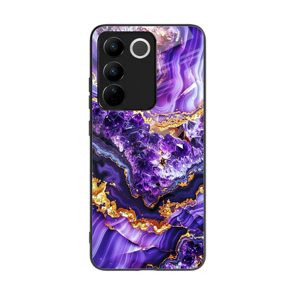 Purple Majesty back phone cover | glass case for vivo v27 5g