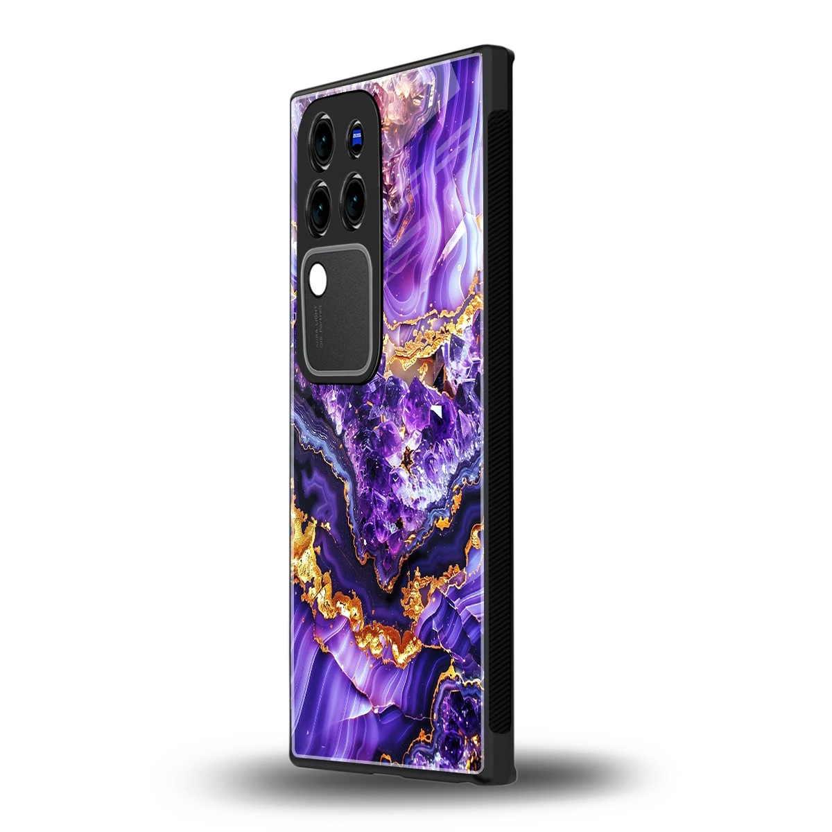 Purple Majestyvivo v30 pro mobile cover | shockproof glass phone case