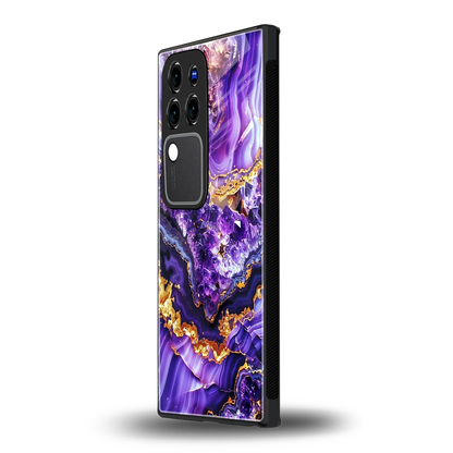 Purple Majestyvivo v30 pro mobile cover | shockproof glass phone case