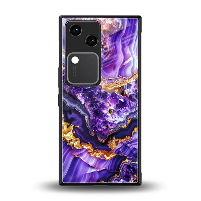 Purple Majesty back phone cover | glass case for vivo v30