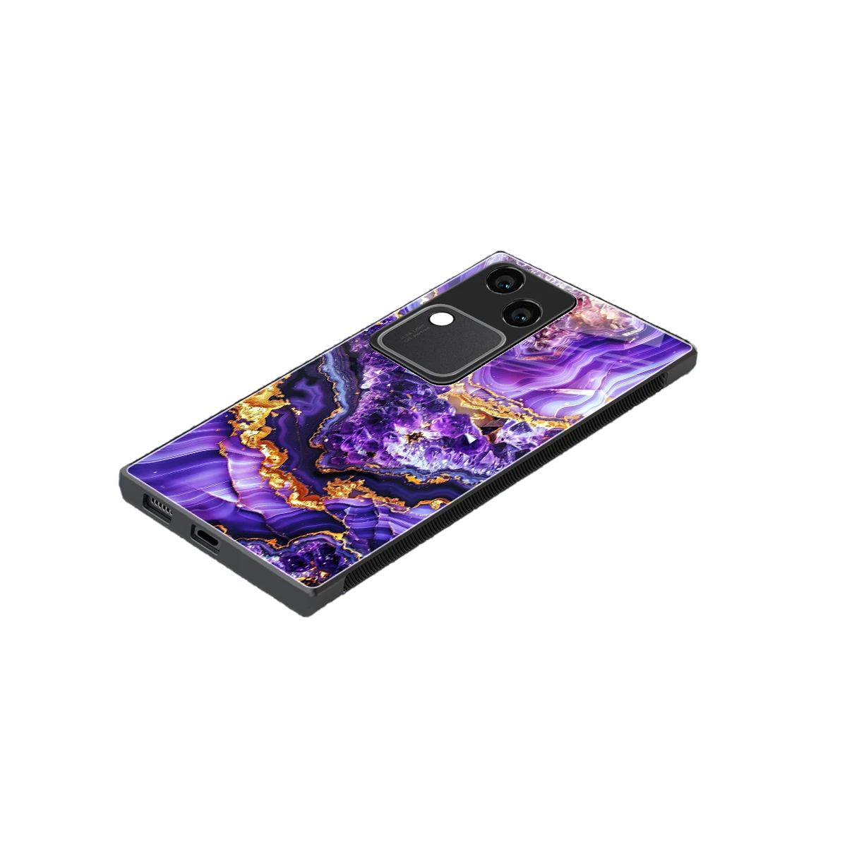 Purple Majesty stylish phone case for vivo v30 | glossy glass and slim fit