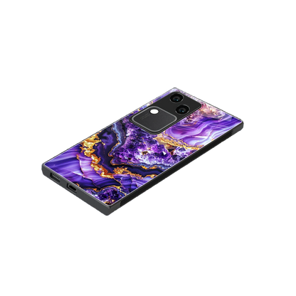 Purple Majesty stylish phone case for vivo v30 | glossy glass and slim fit