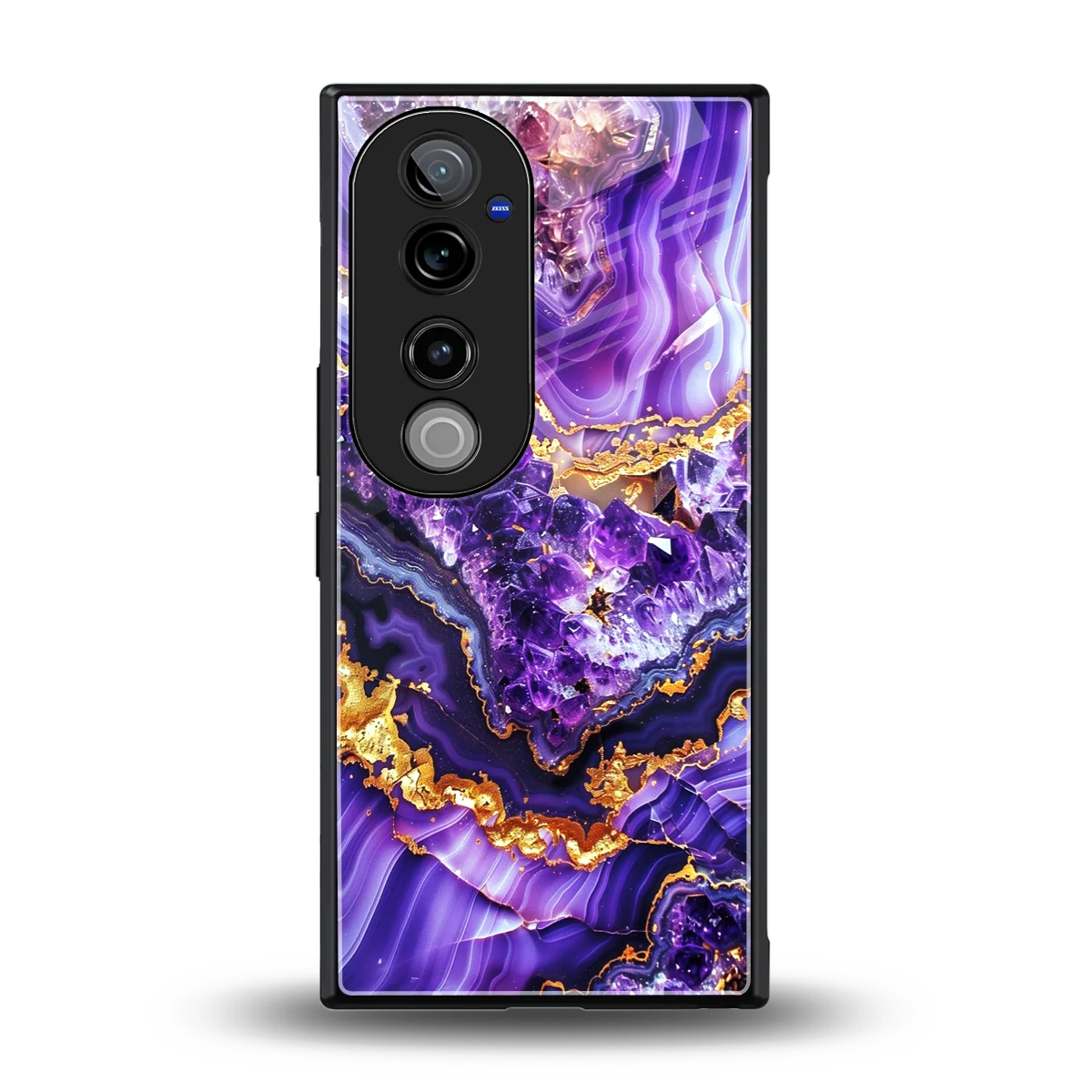 Purple Majesty back phone cover | glass case for vivo v40 pro