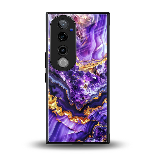 Purple Majesty back phone cover | glass case for vivo v40 pro