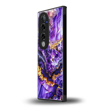 Purple Majesty vivo v40 pro mobile cover | shockproof glass phone case
