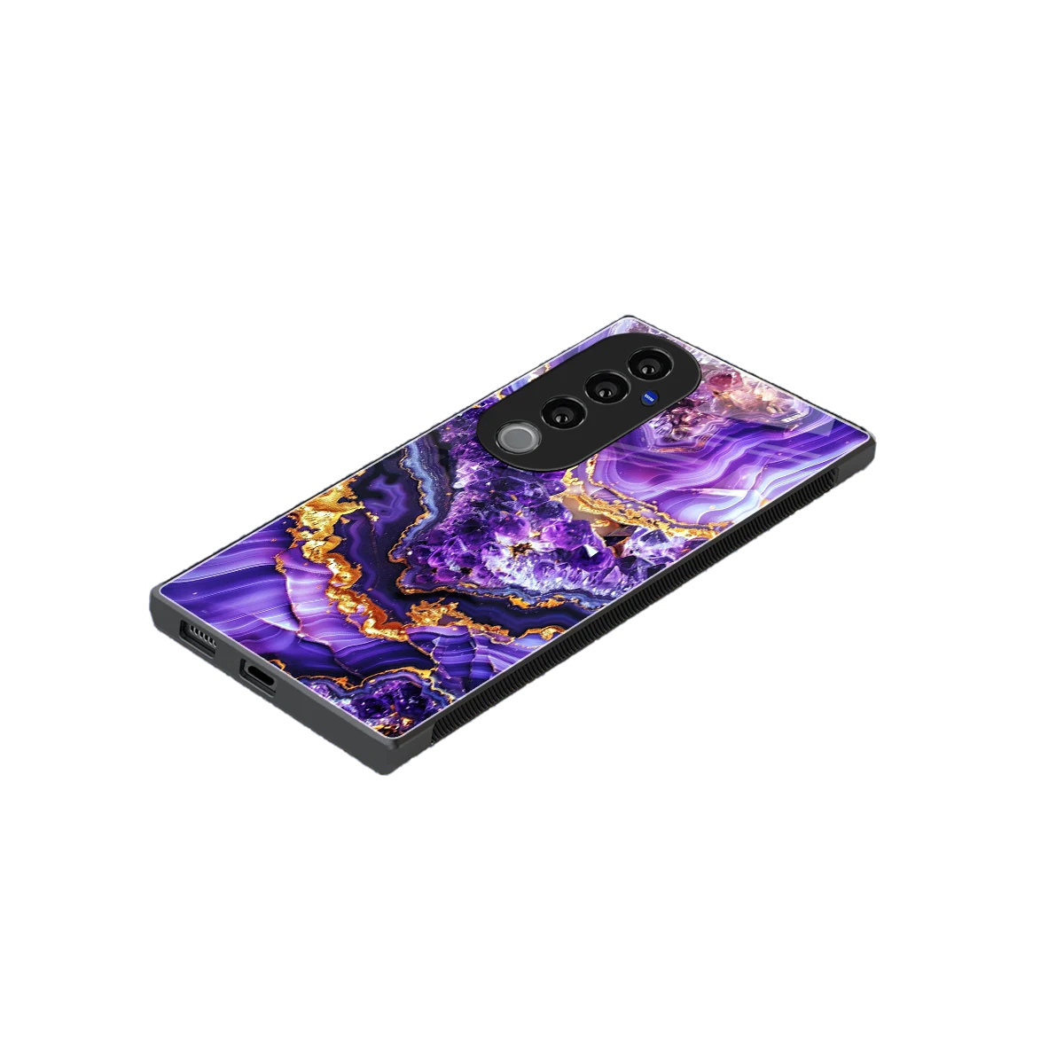 Purple Majesty stylish phone case for vivo v40 pro | glossy glass and slim fit