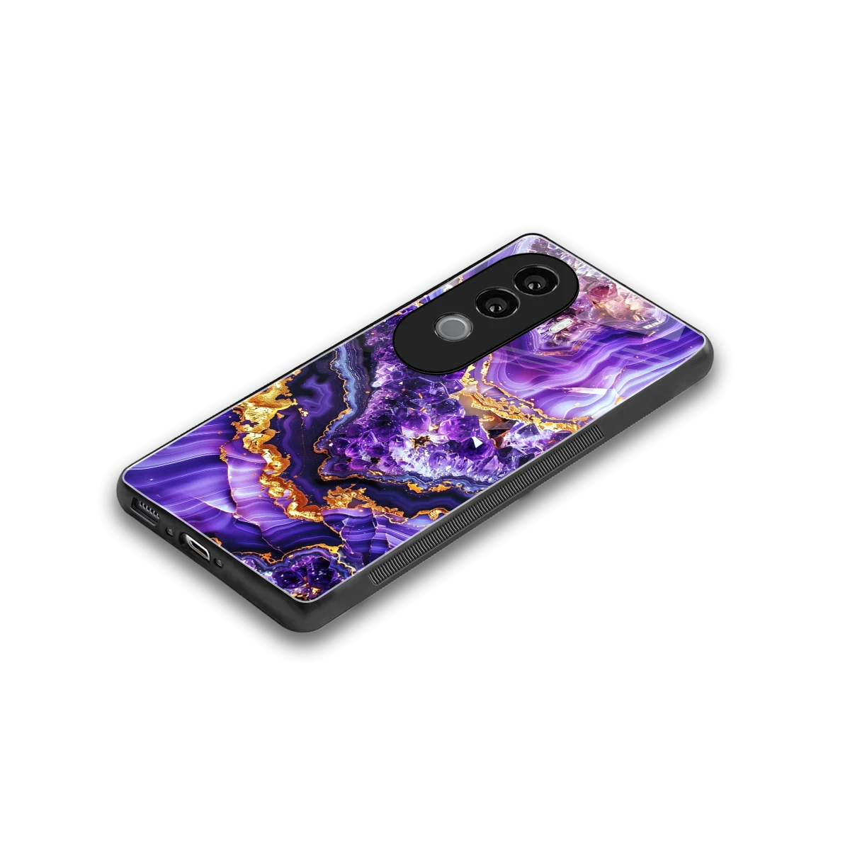 Purple Majesty stylish phone case for vivo v40e | glossy glass and slim fit