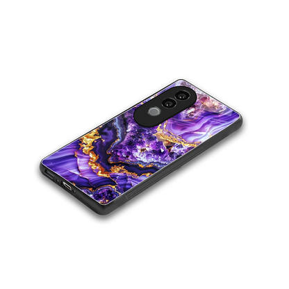 Purple Majesty stylish phone case for vivo v40e | glossy glass and slim fit