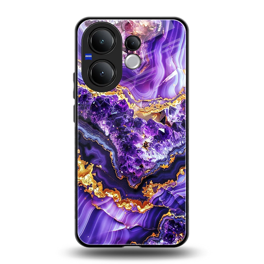 Purple Majesty back phone cover | glass case for vivo v60