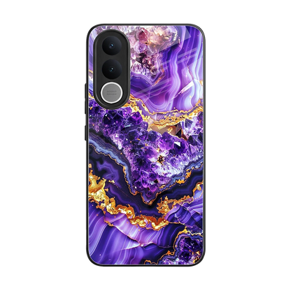 Purple Majesty back phone cover | glass case for vivo v70 fe