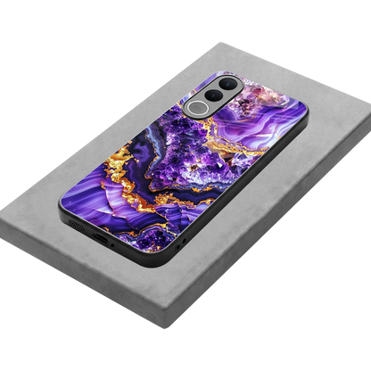 Purple Majesty stylish phone case for vivo v70 fe | glossy glass and slim fit