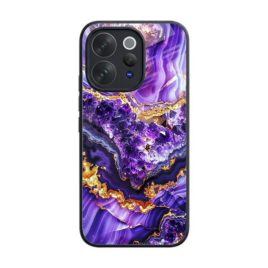 Purple Majesty back phone cover | glass case for vivo v70