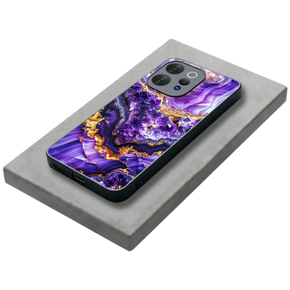 Purple Majesty stylish phone case for vivo v70 | glossy glass and slim fit