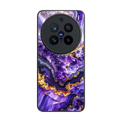 Purple Majesty back phone cover | glass case for vivo x200 pro