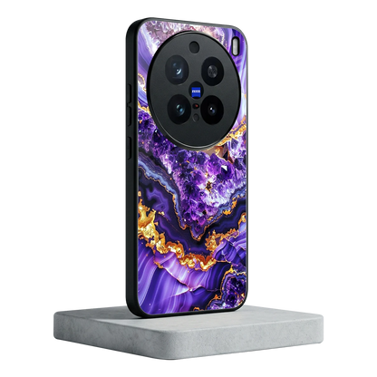 Purple Majesty vivo x200 pro mobile cover | shockproof glass phone case