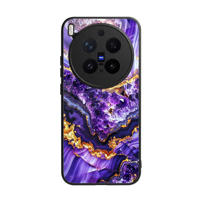Purple Majesty back phone cover | glass case for vivo x300 pro