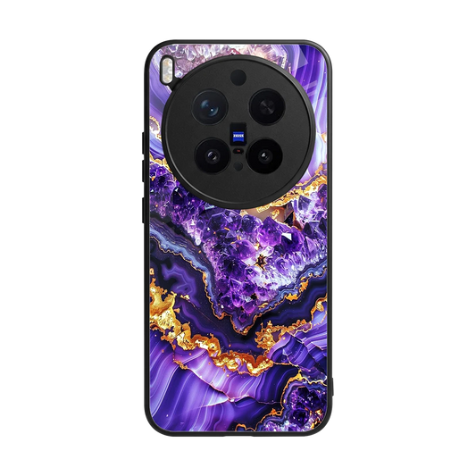 Purple Majesty back phone cover | glass case for vivo x300 pro