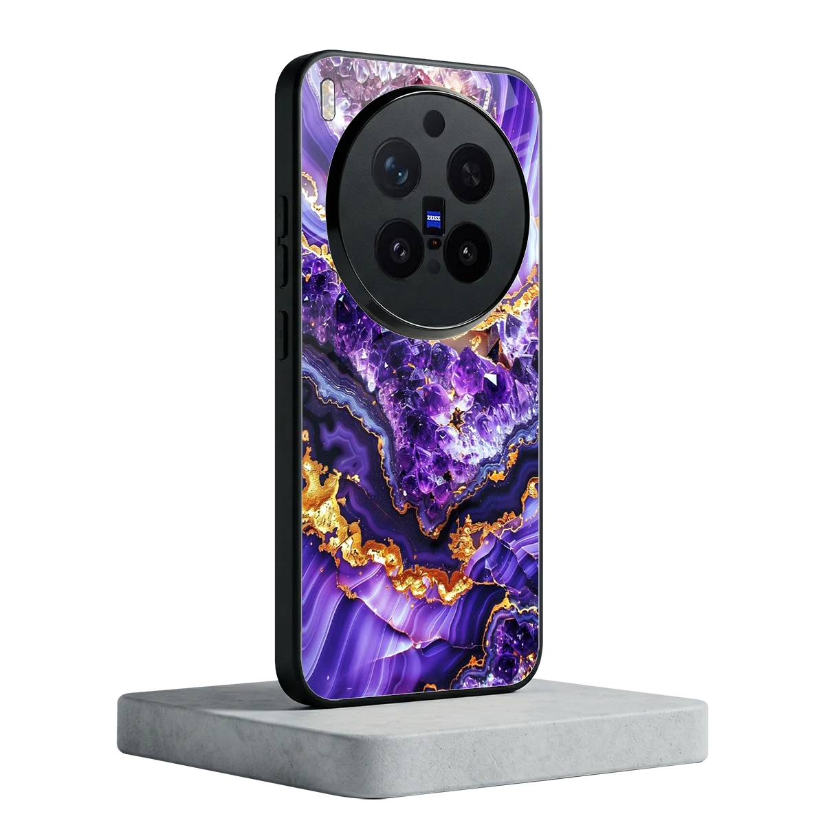 Purple Majesty vivo x300 pro mobile cover | shockproof glass phone case