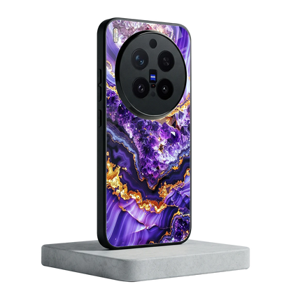 Purple Majesty vivo x300 pro mobile cover | shockproof glass phone case