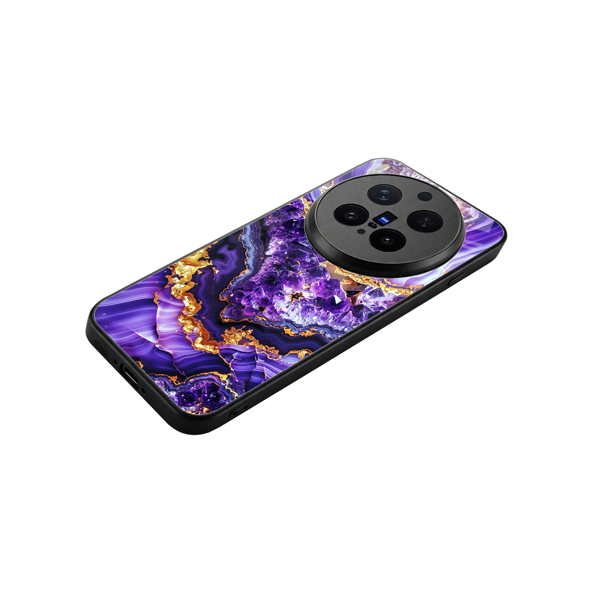 Purple Majesty stylish phone case for vivo x300 pro | glossy glass and slim fit
