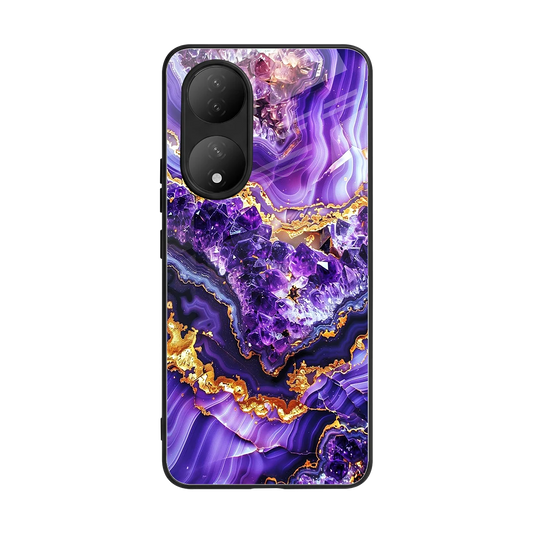 Purple Majesty back phone cover | glass case for Vivo-y100