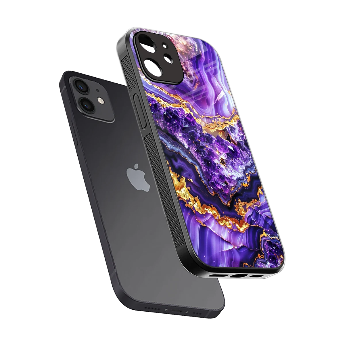 Purple Majesty sleek iphone 11 cover with tempered glass back and TPU edges