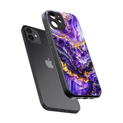Purple Majesty sleek iphone 11 cover with tempered glass back and TPU edges
