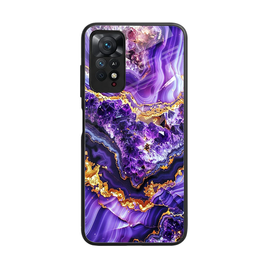 Purple Majesty back phone cover | glass case for redmi note 11 pro