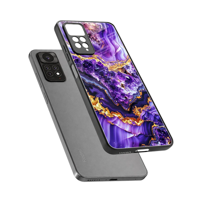 Purple Majesty sleek redmi note 11 pro cover with tempered glass back and TPU edges